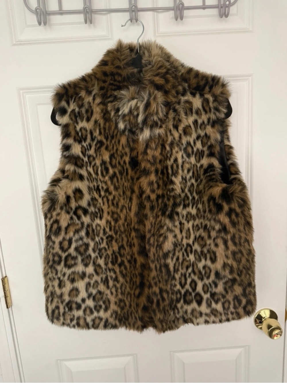 Indie Sleeze Valerie Steven’s Faux Fur Leopard Print Vest